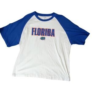 Florida Gators x Pro Edge Raglan Sleeve Tee Shirt White Blue Collegiate SZ XXL